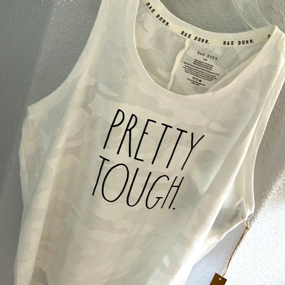 Rae Dunn Camo Mesh Racerback Tank Top ⛹️‍♀️🧘‍♀️
